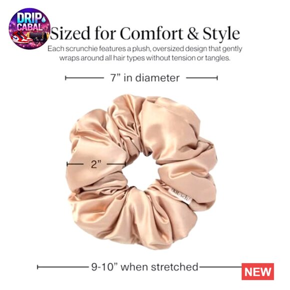 Satin Scrunchies No Damage Hair Ties Pillowy Soft Creaseless Accessories main image 5